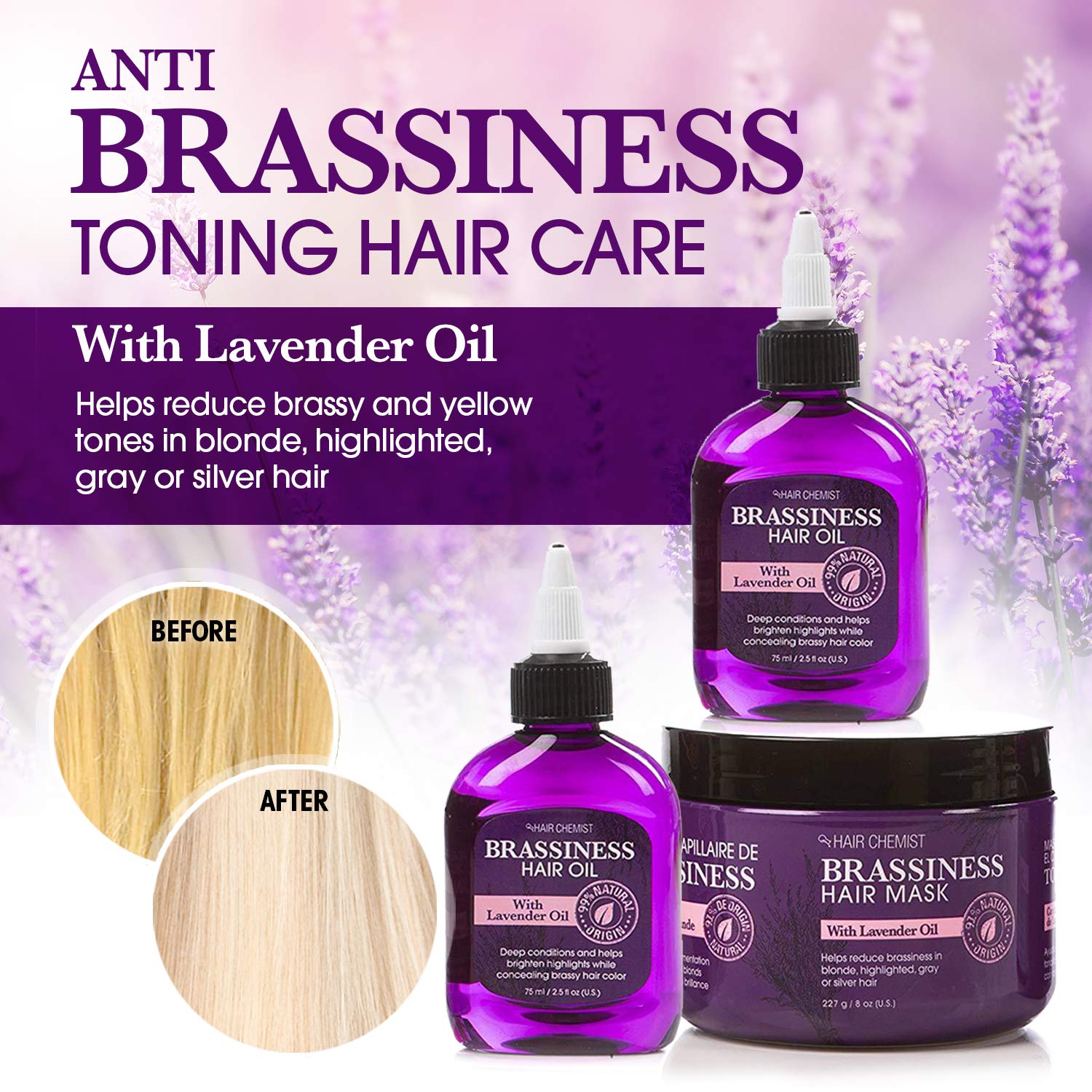 Hair Chemist treated hair after rinse showing restored shine and smoothness