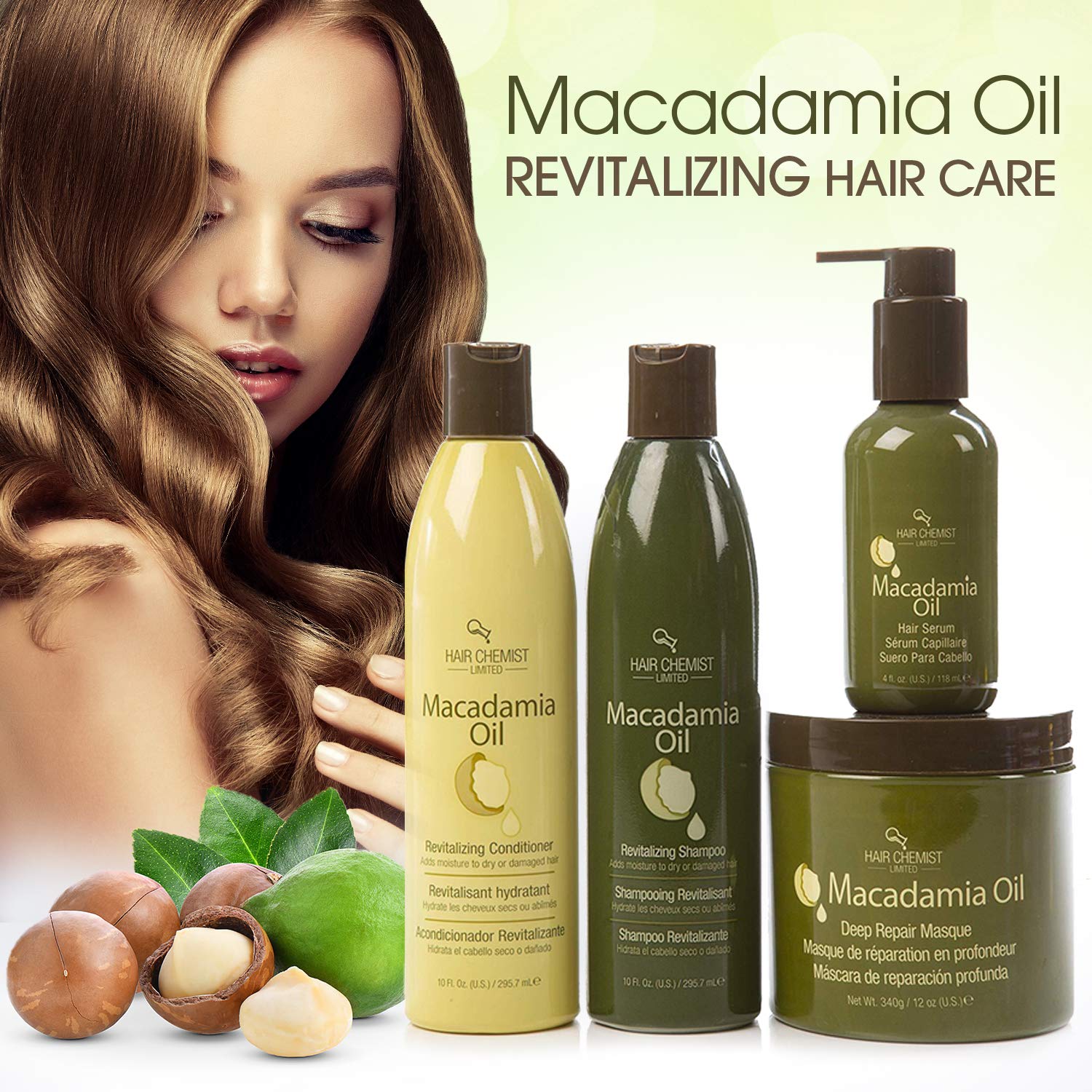 Hair Chemist label close-up highlighting coconut oil formulation details