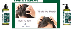 Hair Chemist bottle on bathroom shelf as part of daily hair care routine