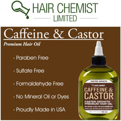 Hair Chemist bottle held in hand for size comparison and convenient 7.1 oz portability