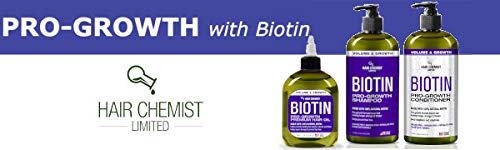 Hair Chemist bottle next to hand for scale indicating generous 7.1 oz size benefit