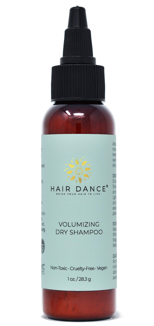 Hair Dance front packaging showing compact travel-ready bottle and benefits