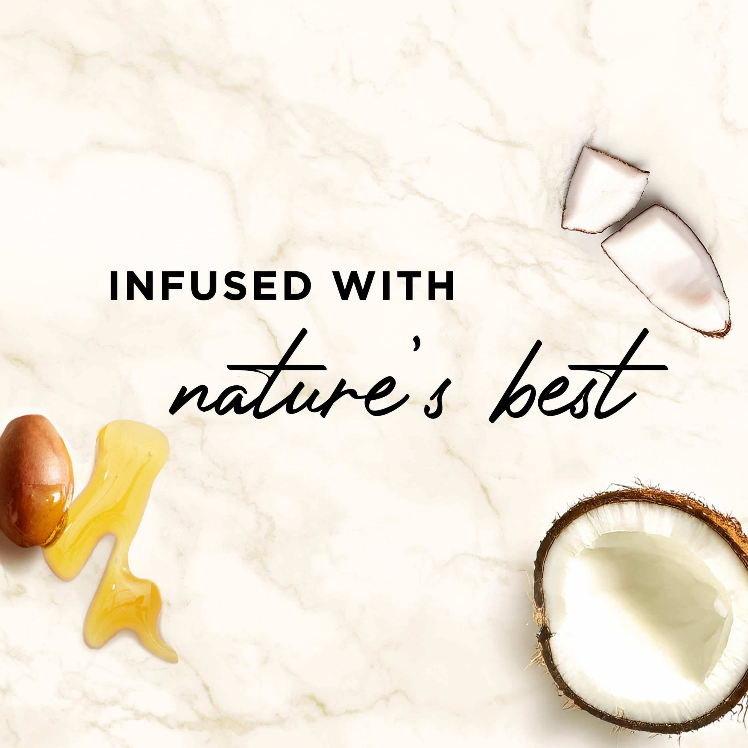 Hair Food before and after shine comparison showing visible glossy improvement benefit