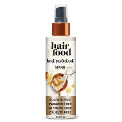Hair Food front packaging showing coconut and argan heat protectant benefits