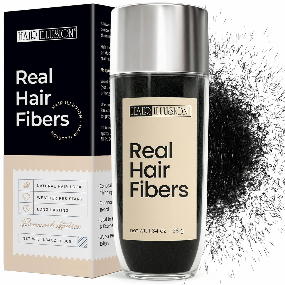 Hair Illusion jar front view shows product and easy cosmetic cover benefit