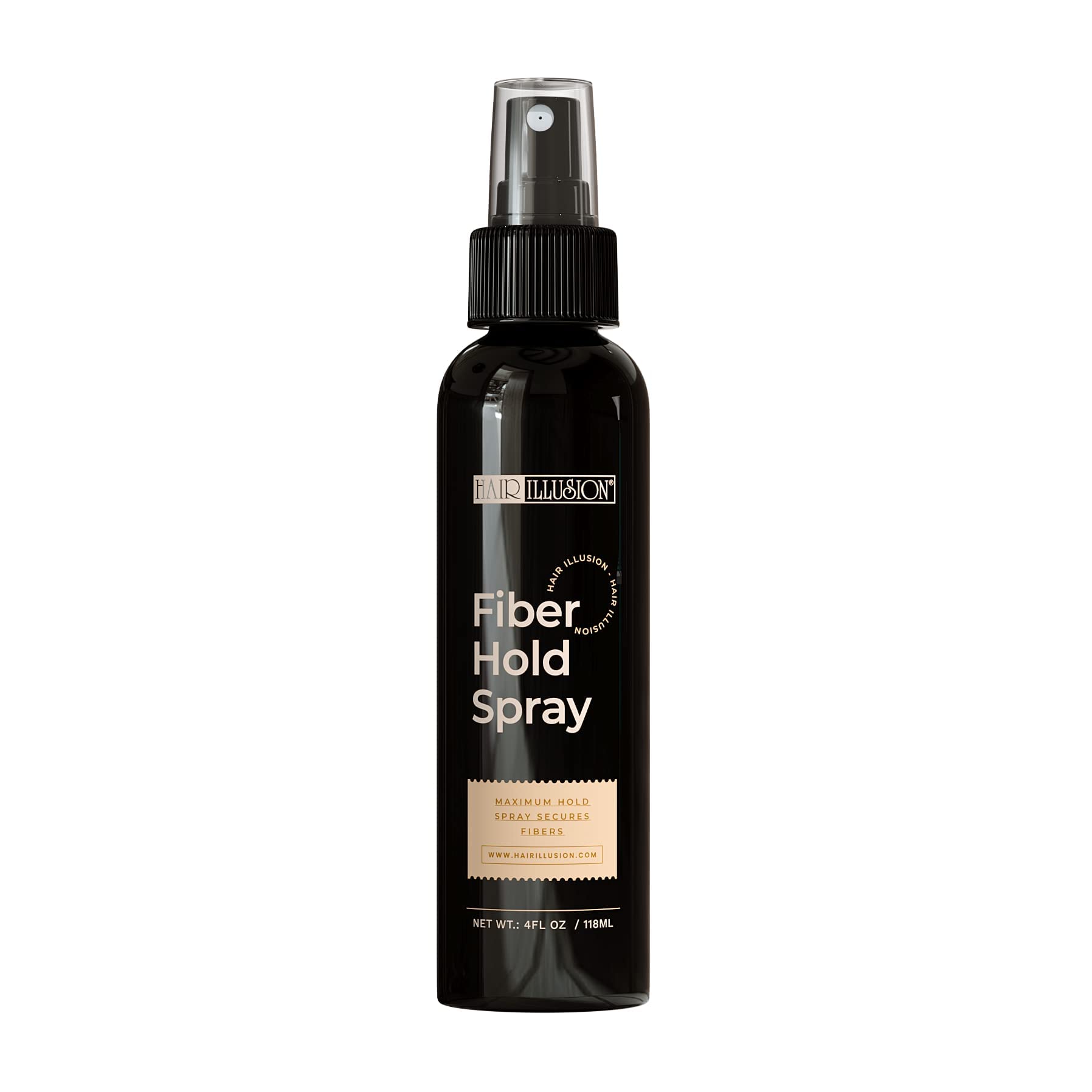 hair illusion holding spray bottle to secure fibers and minimize transfer