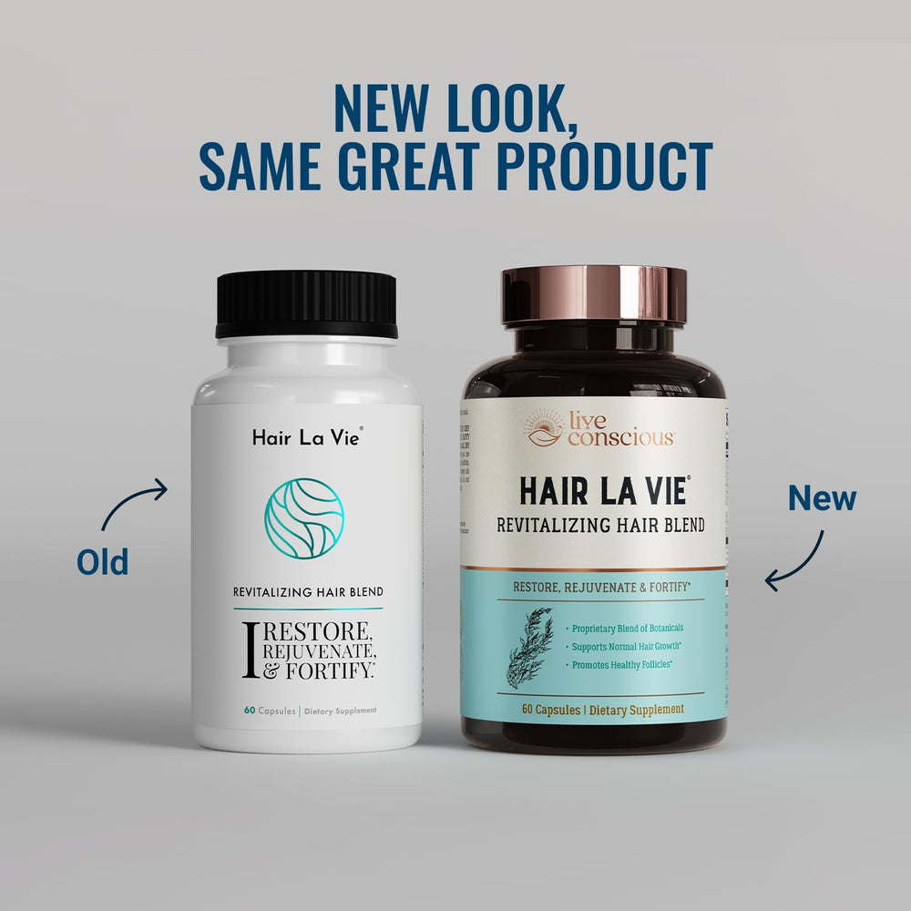 Hair La Vie single capsule close-up highlighting texture and easy-to-swallow size