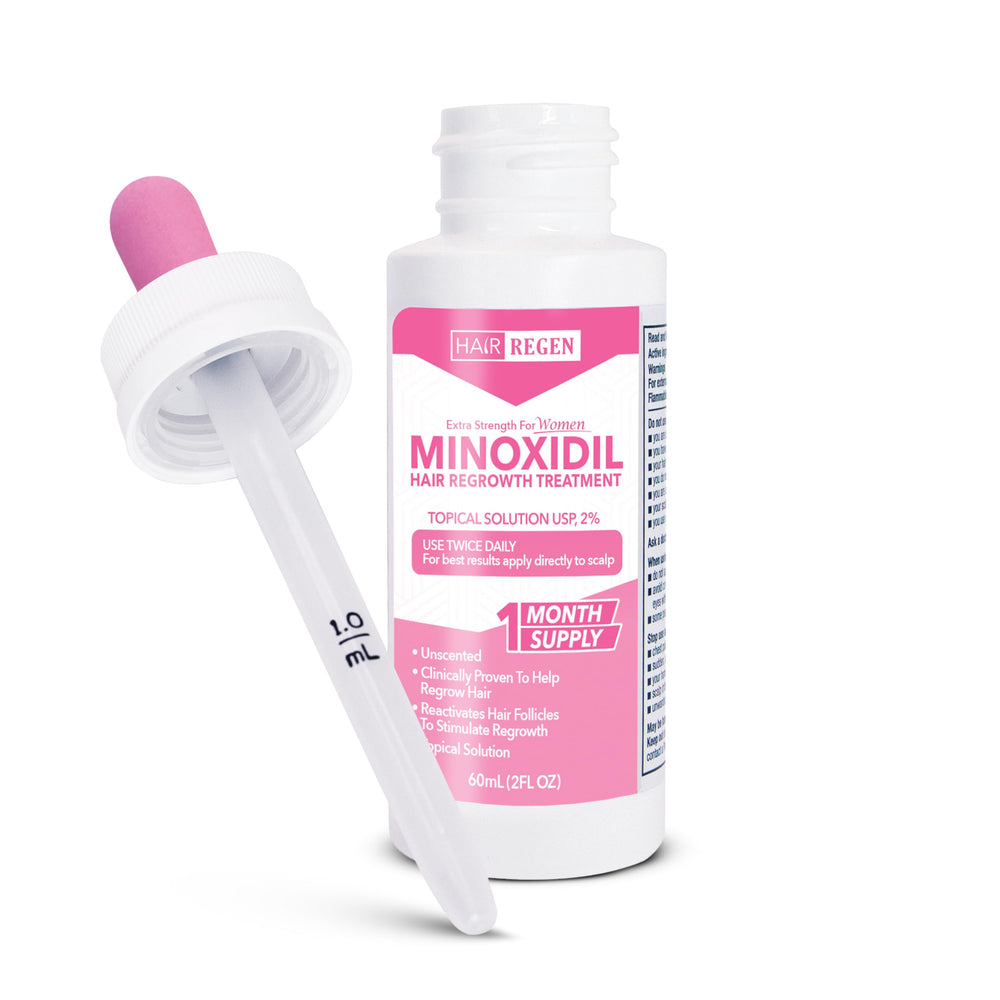 Hair Regen precision dropper detail for targeted scalp application benefit
