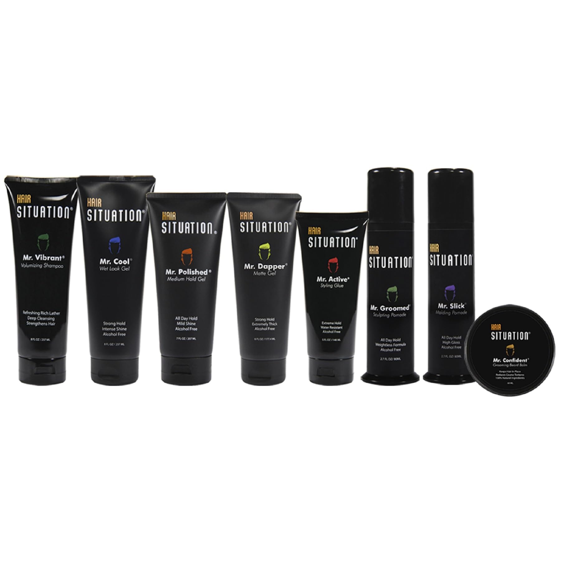 Hair Situation jar on a bathroom shelf conveying daily routine ease and shelf‑friendly design