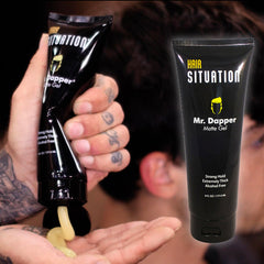 Hair Situation Mr. Dapper ingredient label showing vitamins B3 B5 B6 and E for hair