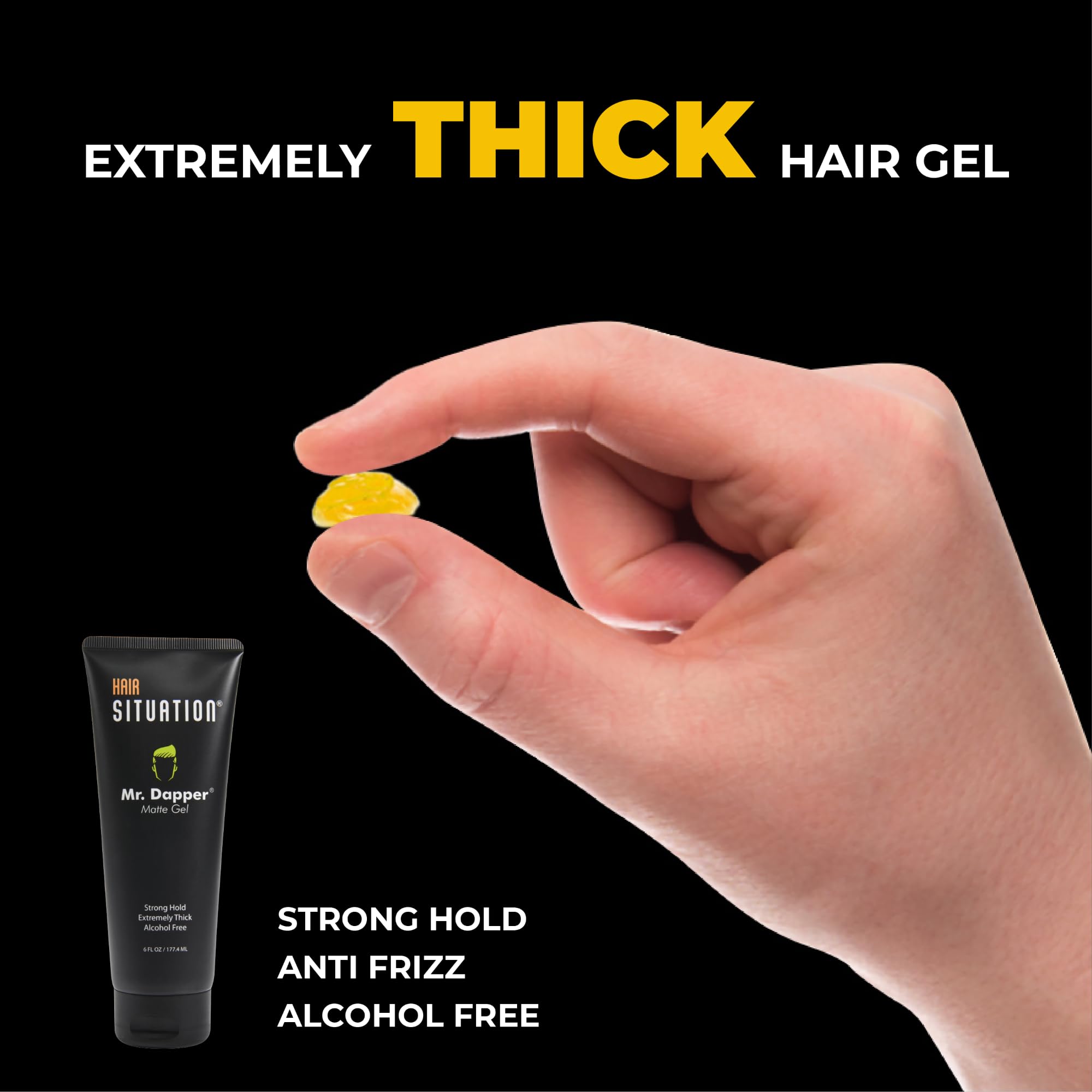 Hair Situation Mr. Dapper texture close-up highlighting thick matte gel consistency for control
