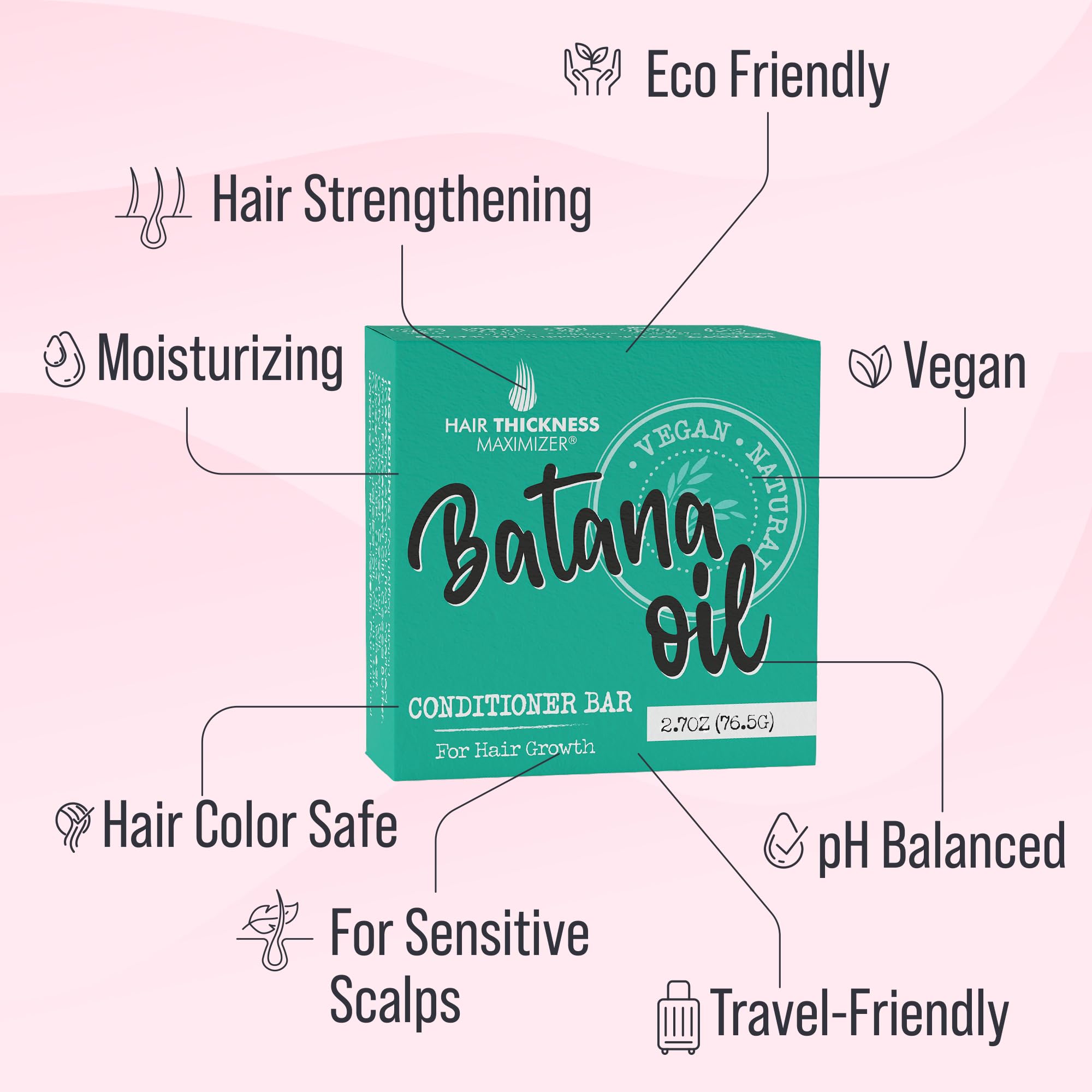 Hair Thickness Maximizer close-up texture of the conditioner bar showing rich creamy surface