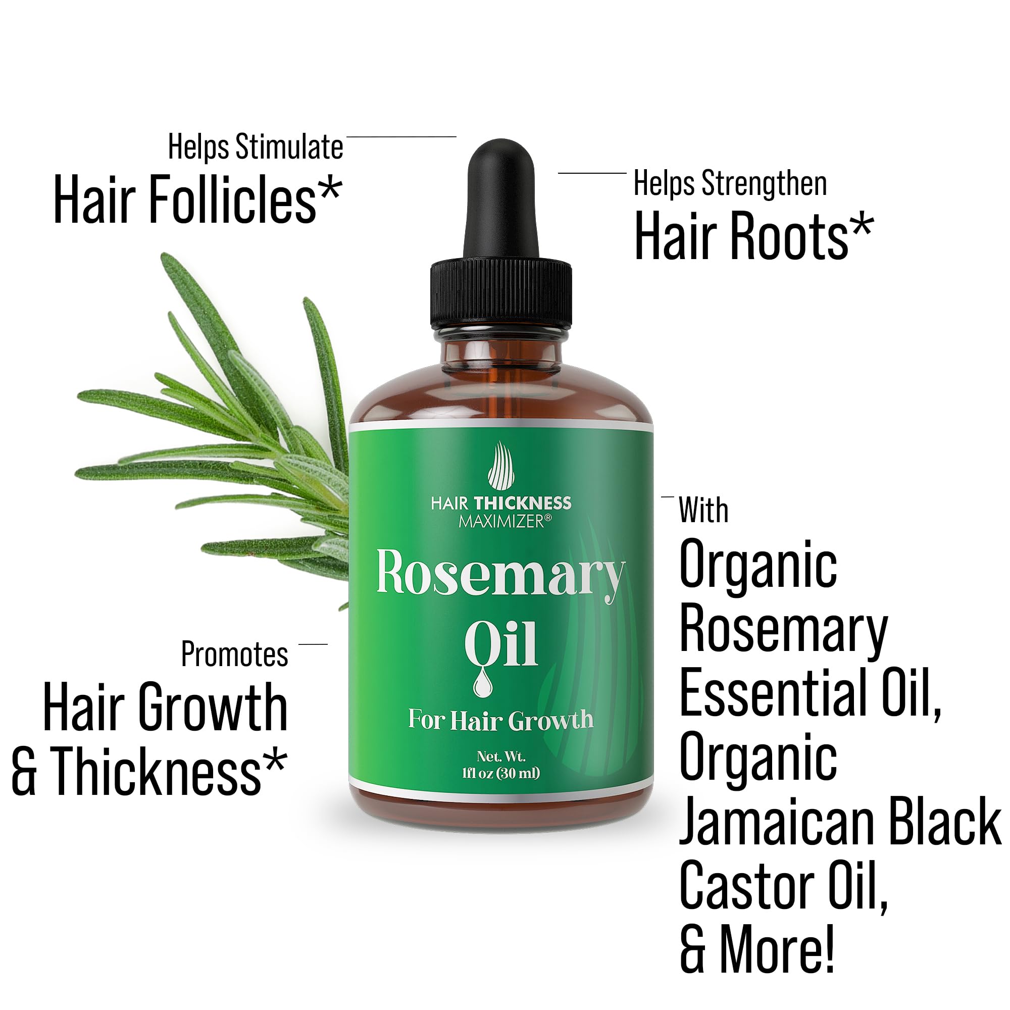 Hair Thickness Maximizer dropper dispensing oil for precise, no-waste application benefit