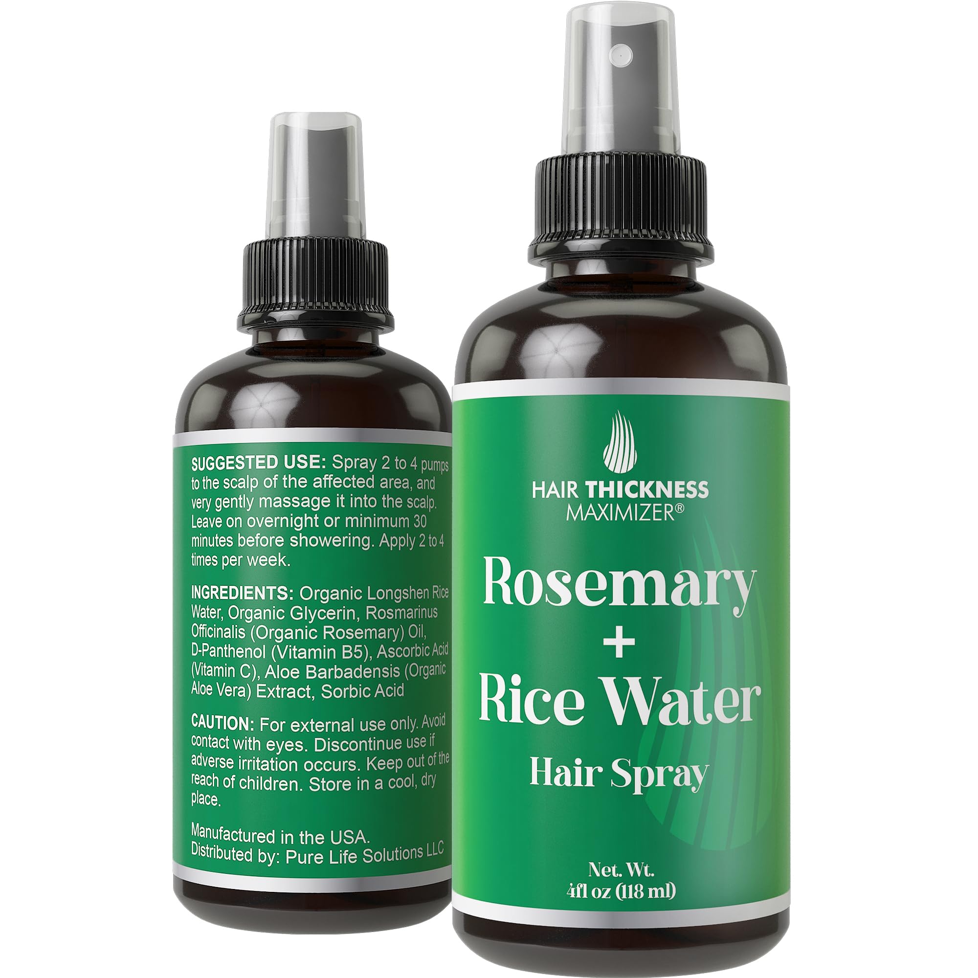 Hair Thickness Maximizer front bottle showing label and clean packaging benefit