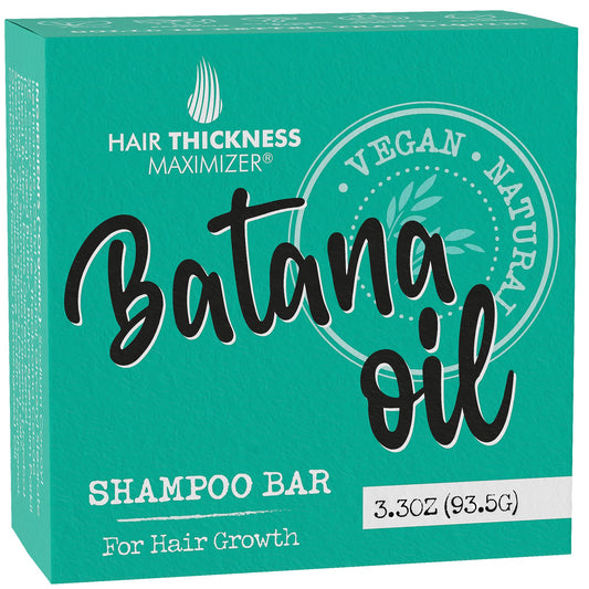 Hair Thickness Maximizer front packaging showing bar and sustainable benefit