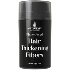 Hair Thickness Maximizer front packaging showing product benefits and black shade