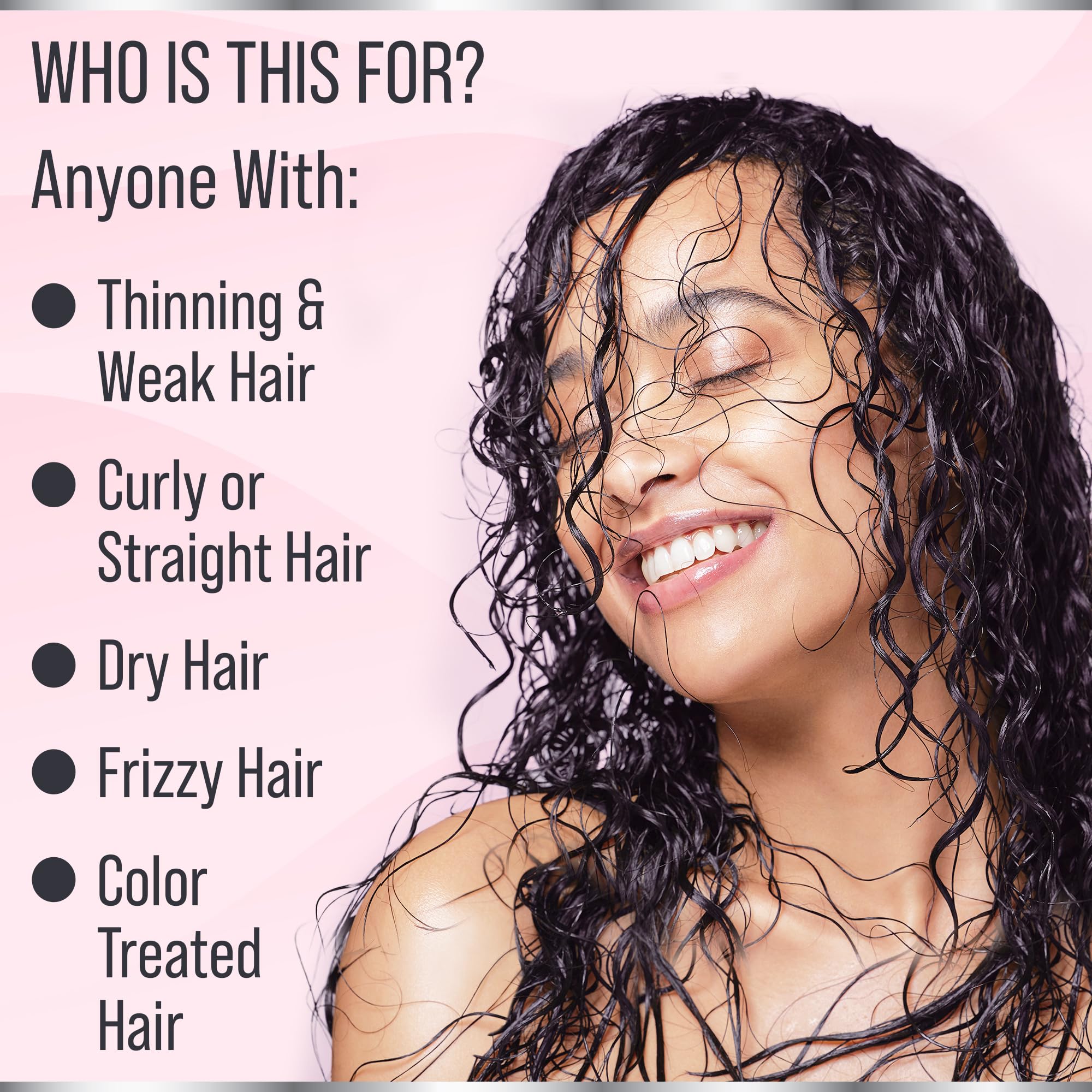 Hair Thickness Maximizer held in hand to show travel-sized convenience and durable design