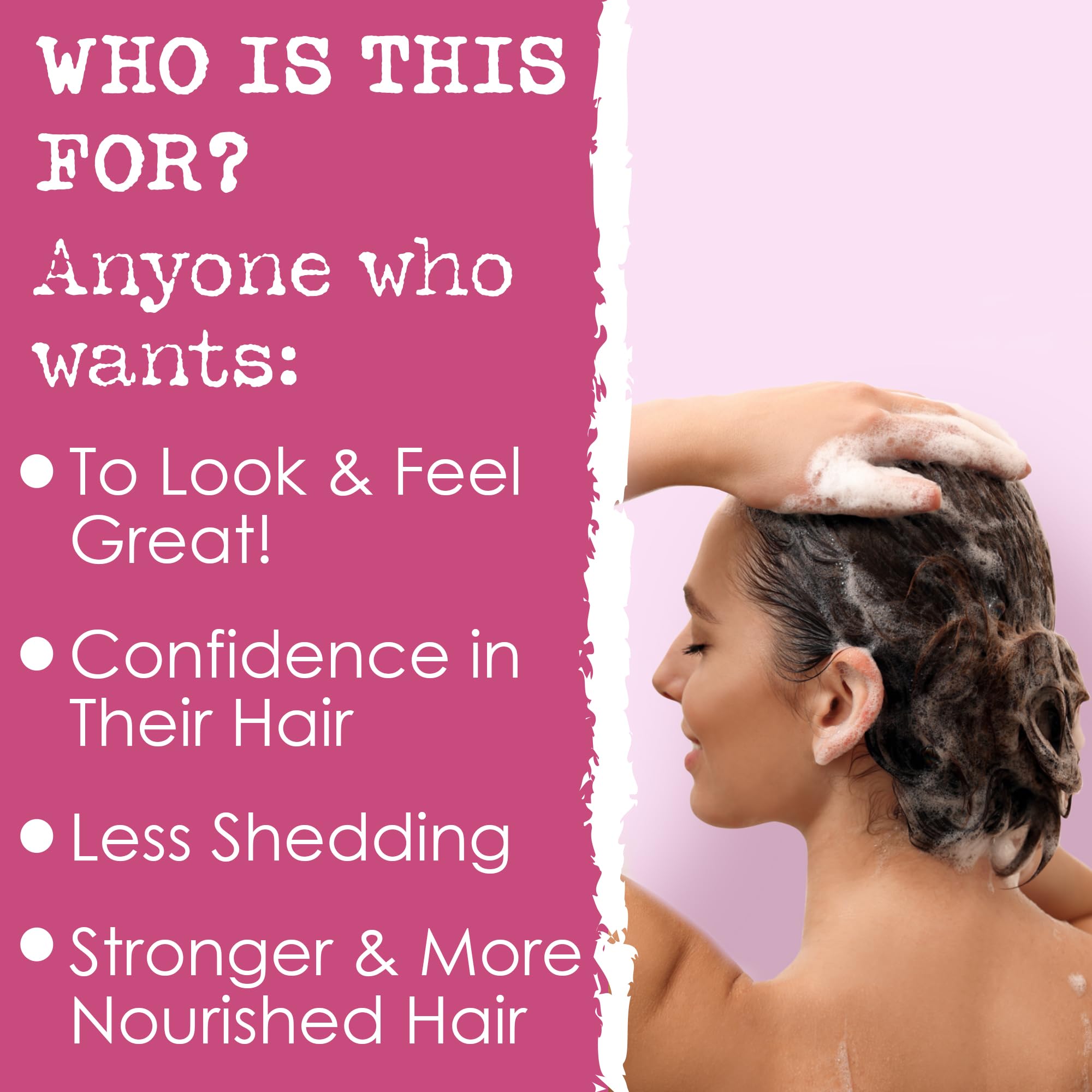 Hair Thickness Maximizer creating lather on wet hair for gentle cleanse benefit