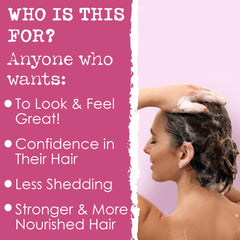 Hair Thickness Maximizer creating lather on wet hair for gentle cleanse benefit