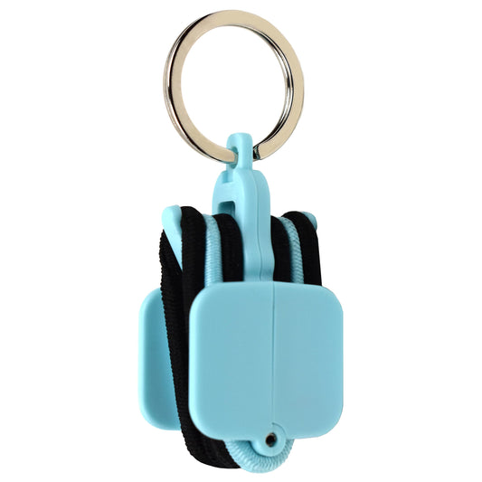 Hair Tie Hub front view in light blue showing compact design and secure hold