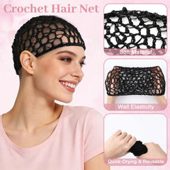 HairChrysm focus on elastic nettie band showing secure comfortable hold