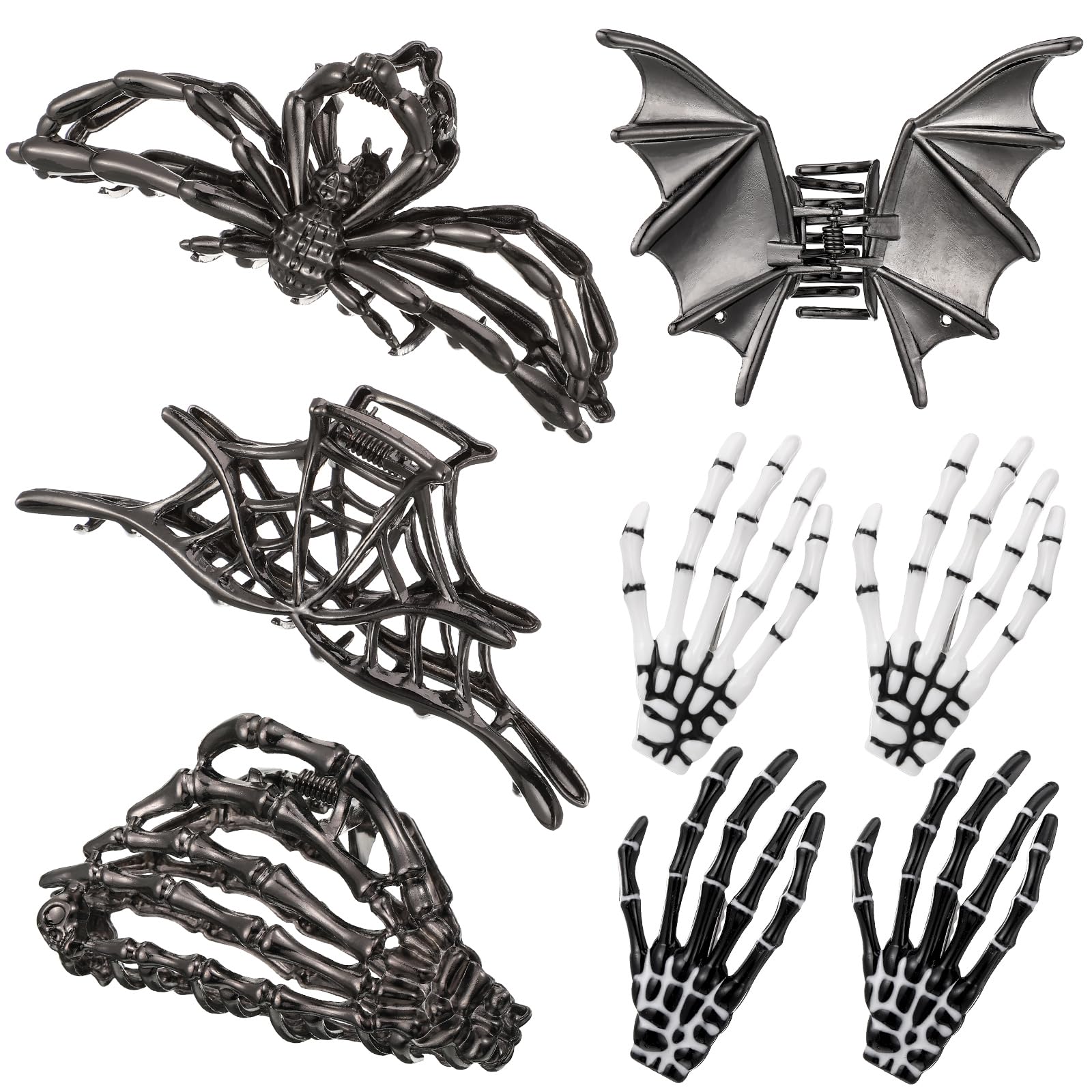 HairChrysm front packaging showing complete 8-piece gothic clip set and styling options