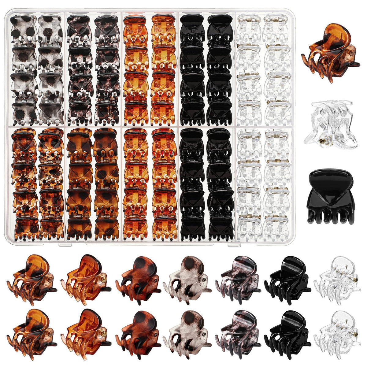 HairChrysm boxed set front view showing organized clip colors and storage benefit