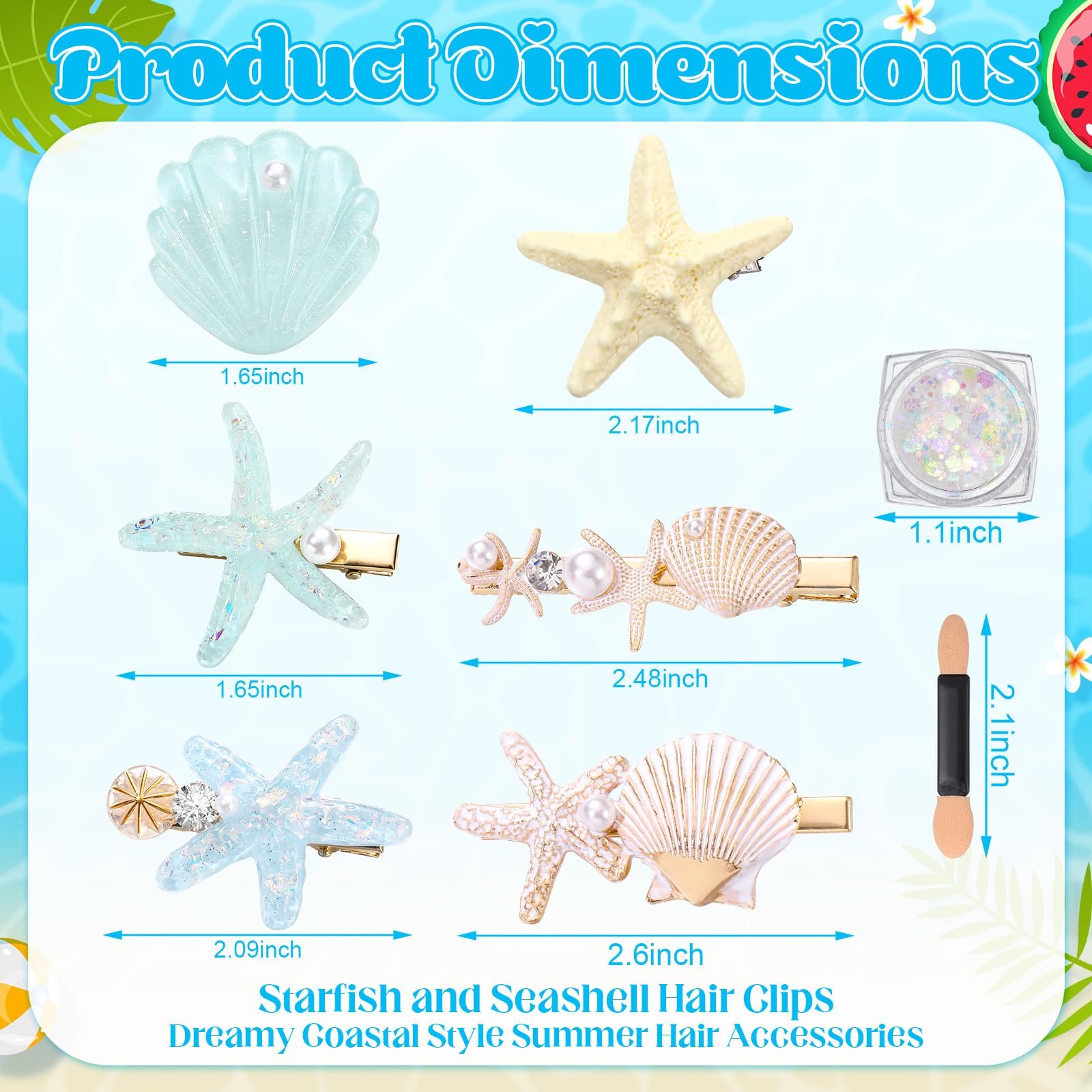 HairChrysm seashell decoration macro showing smooth resin finish and color