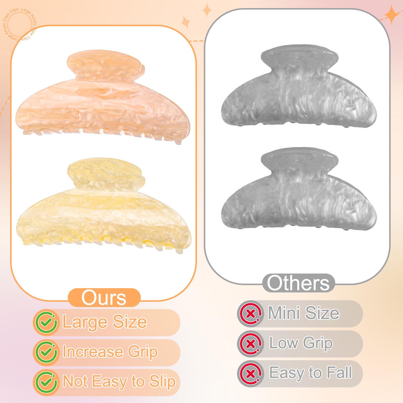 HairChrysm white clip side profile illustrating smooth edges and comfort