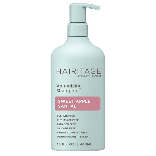 Hairitage front bottle showing packaging and benefits