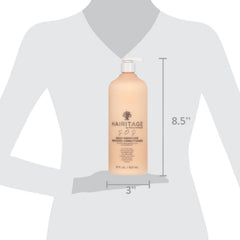 Hairitage being applied to wet hair for improved detangling and softness
