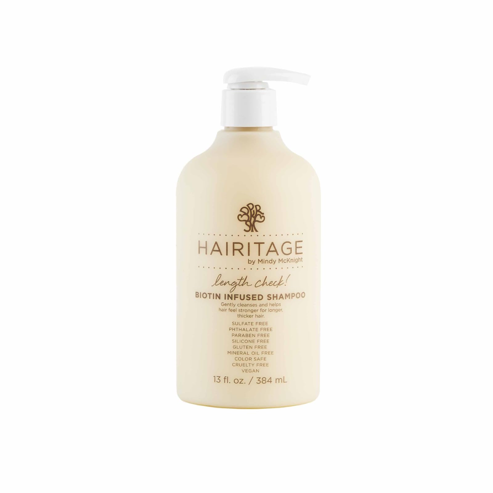 Hairitage bottle front packaging showing product name and volume for clear identification