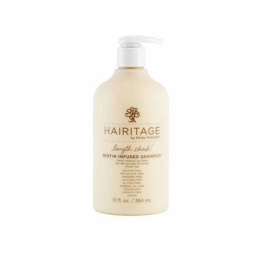 Hairitage bottle front packaging showing product name and volume for clear identification