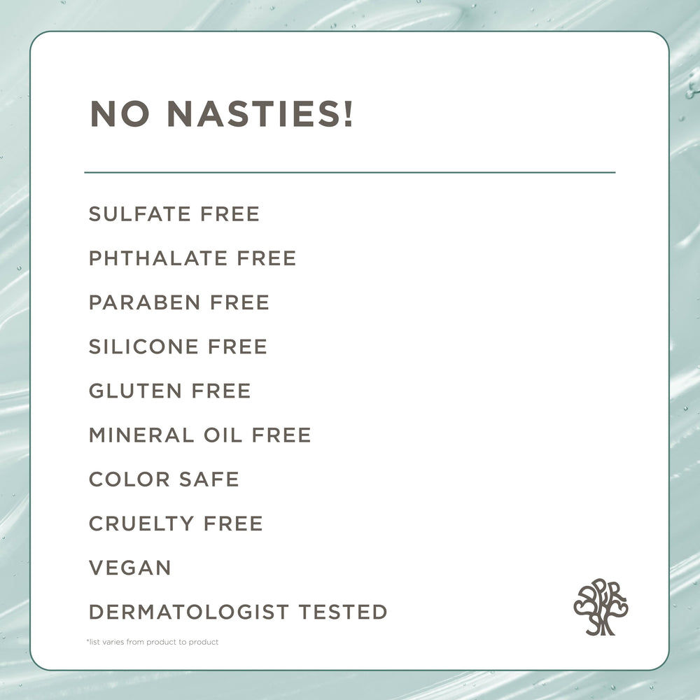 Hairitage bottle label closeup displaying ingredient callouts and sulfate-free benefit