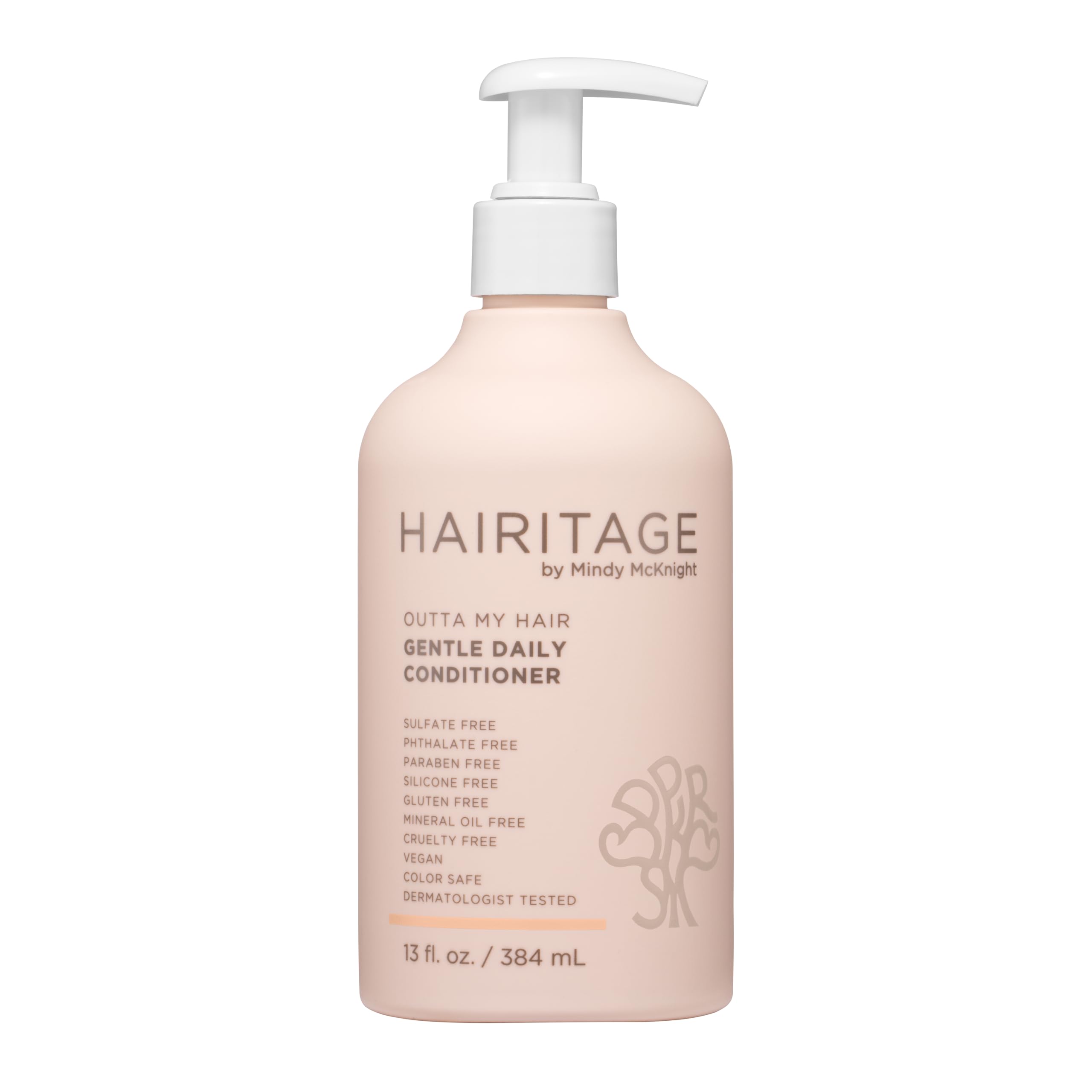 Hairitage front bottle showing cherry amber scent and nourishing formula benefit