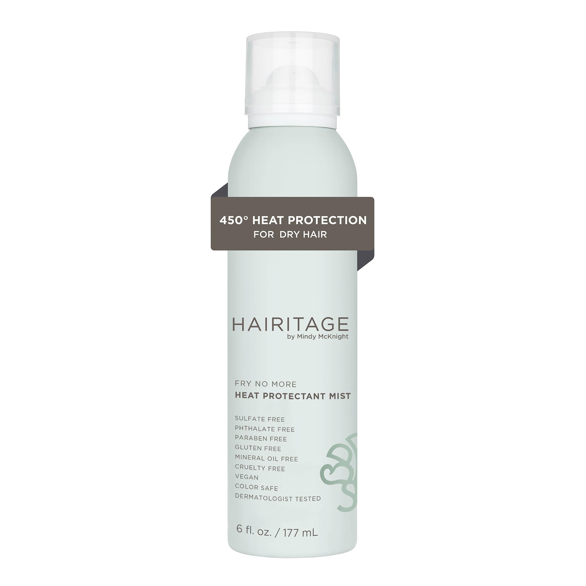 Hairitage front packaging 5 oz bottle showing product label and size benefits
