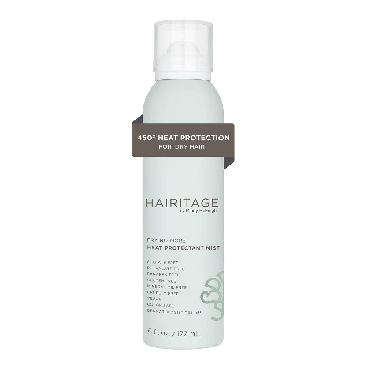 Hairitage front packaging 5 oz bottle showing product label and size benefits
