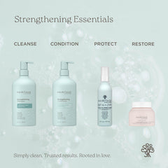 Hairitage conditioner pouring into hand illustrating easy application and coverage