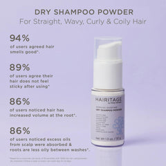 Hairitage close-up powder texture demonstrating oil absorption