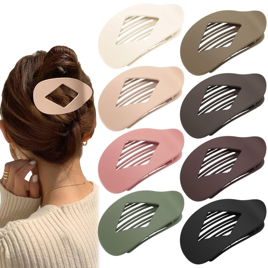Hairshowgala front view of eight neutral clips showing variety and convenience