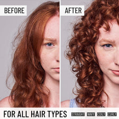 Using a diffuser with Hairstory Hair Balm to speed drying and enhance curl definition