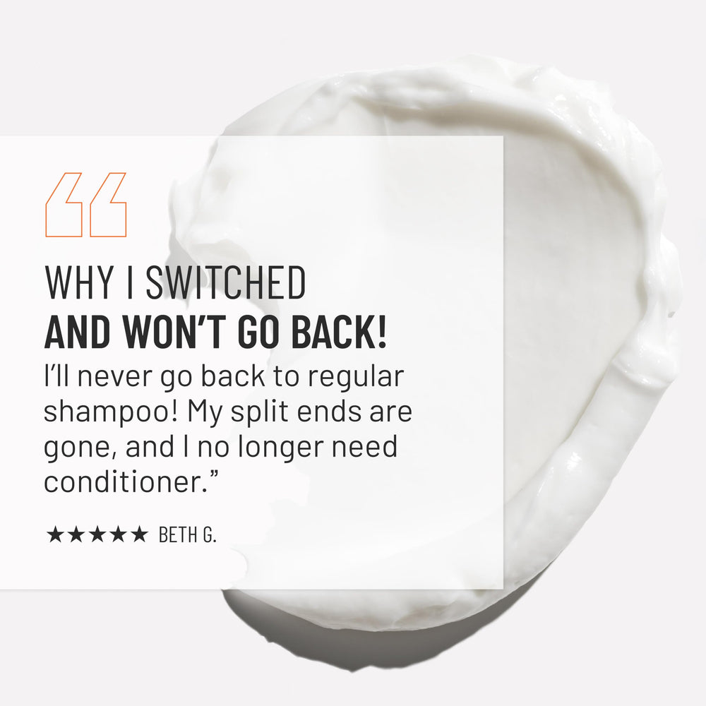 Hairstory New Wash Rich ingredient label close-up showing clean, sulfate-free formulation