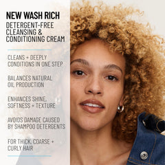 Hairstory New Wash Rich creamy texture close-up highlighting rich moisture benefits