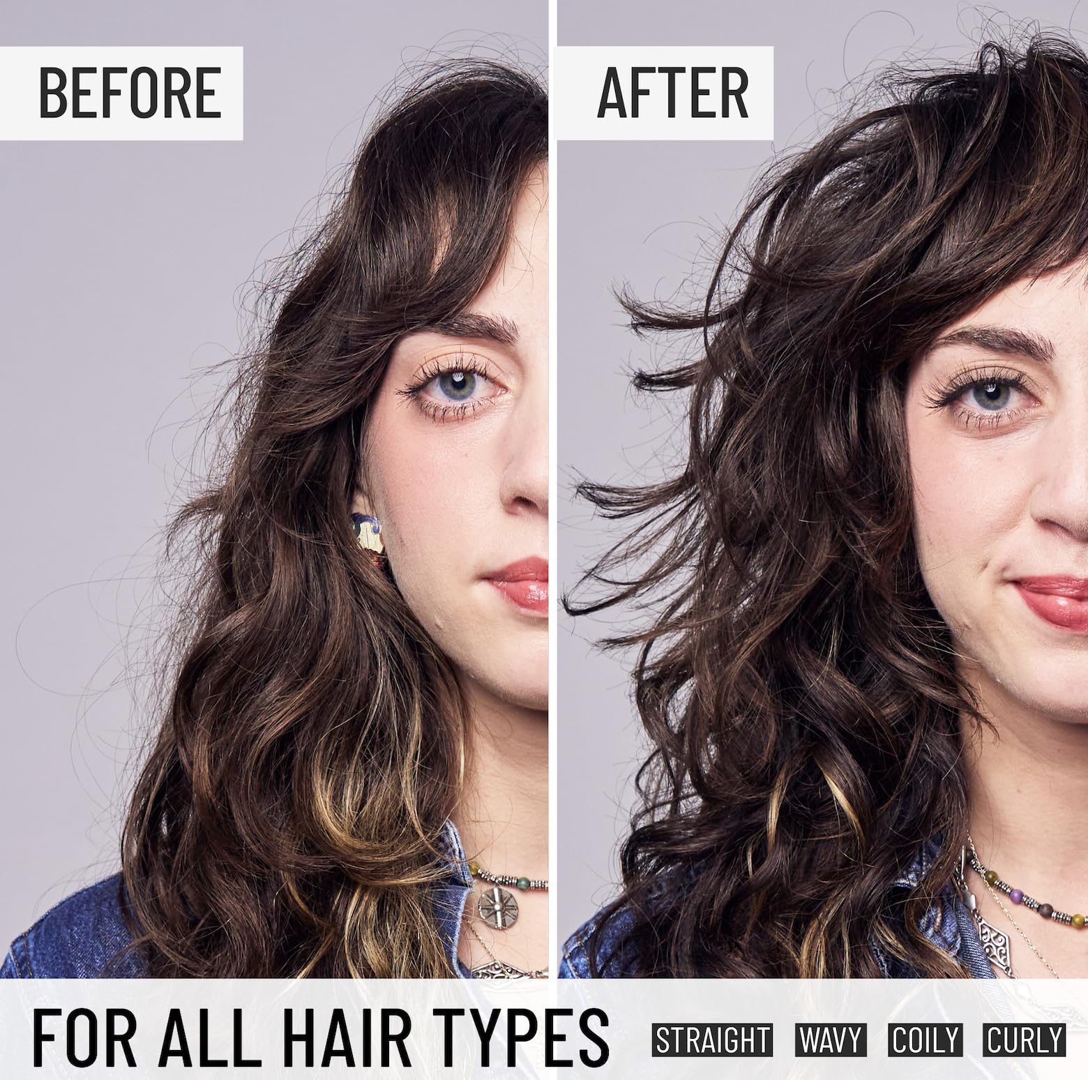 Hairstory Powder before-and-after roots demonstrating visible volume
