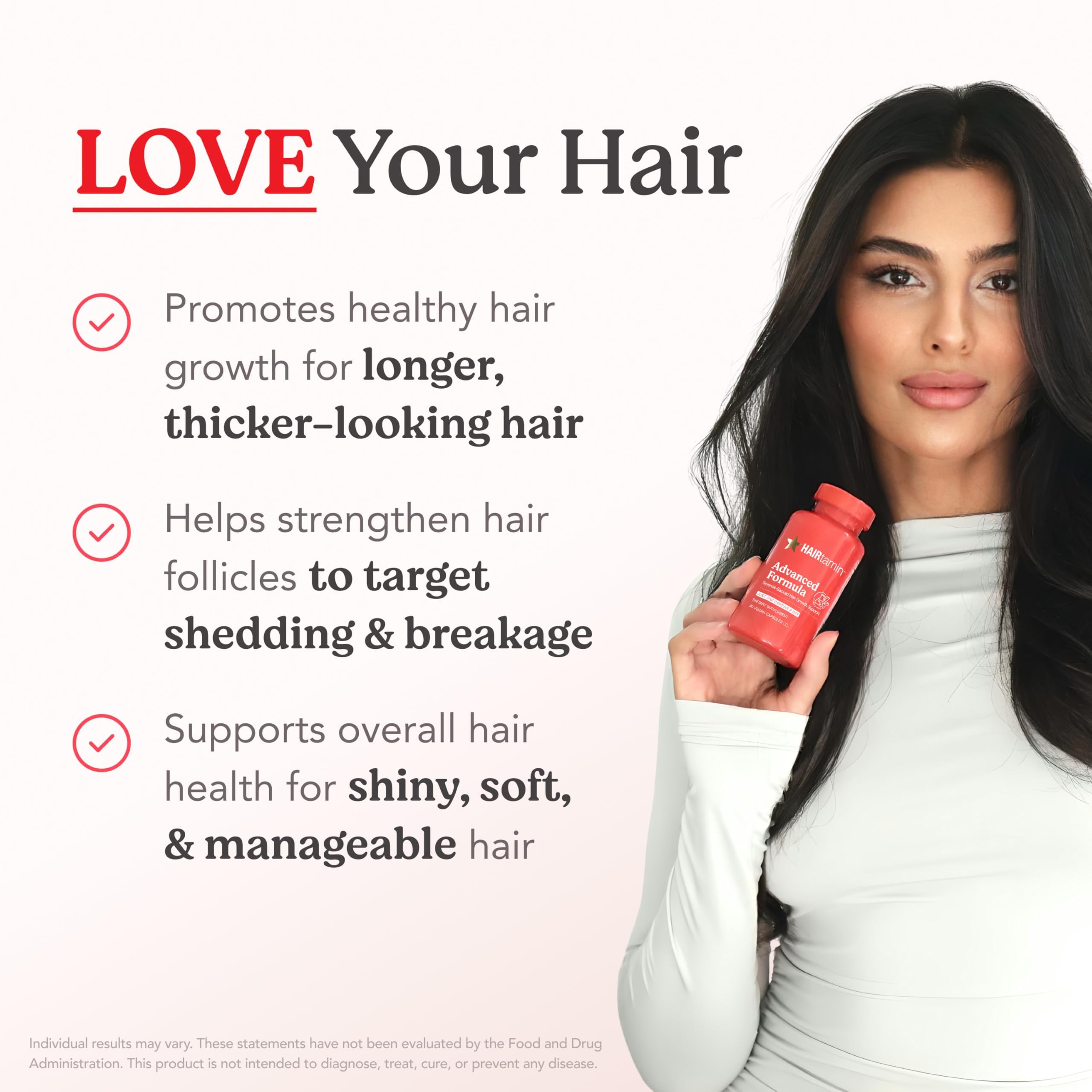 HAIRtamin capsule texture close-up showing smooth vegan capsule design