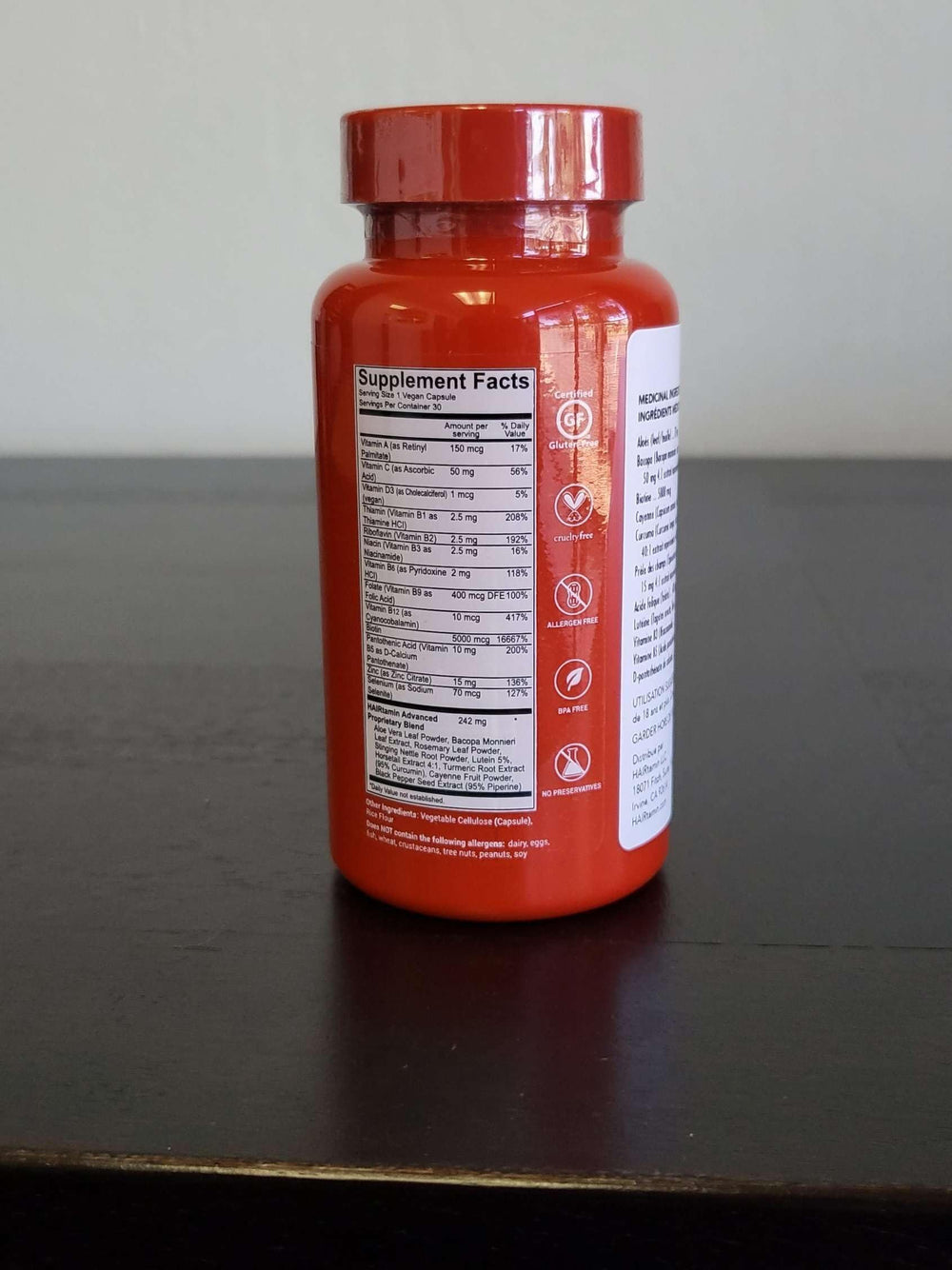 HAIRtamin three-month supply arrangement showing long-term convenience