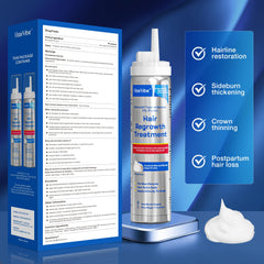 HairVibe applying foam to scalp to support fuller hair