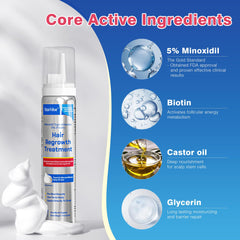 HairVibe foam dispensed into hand for quick application