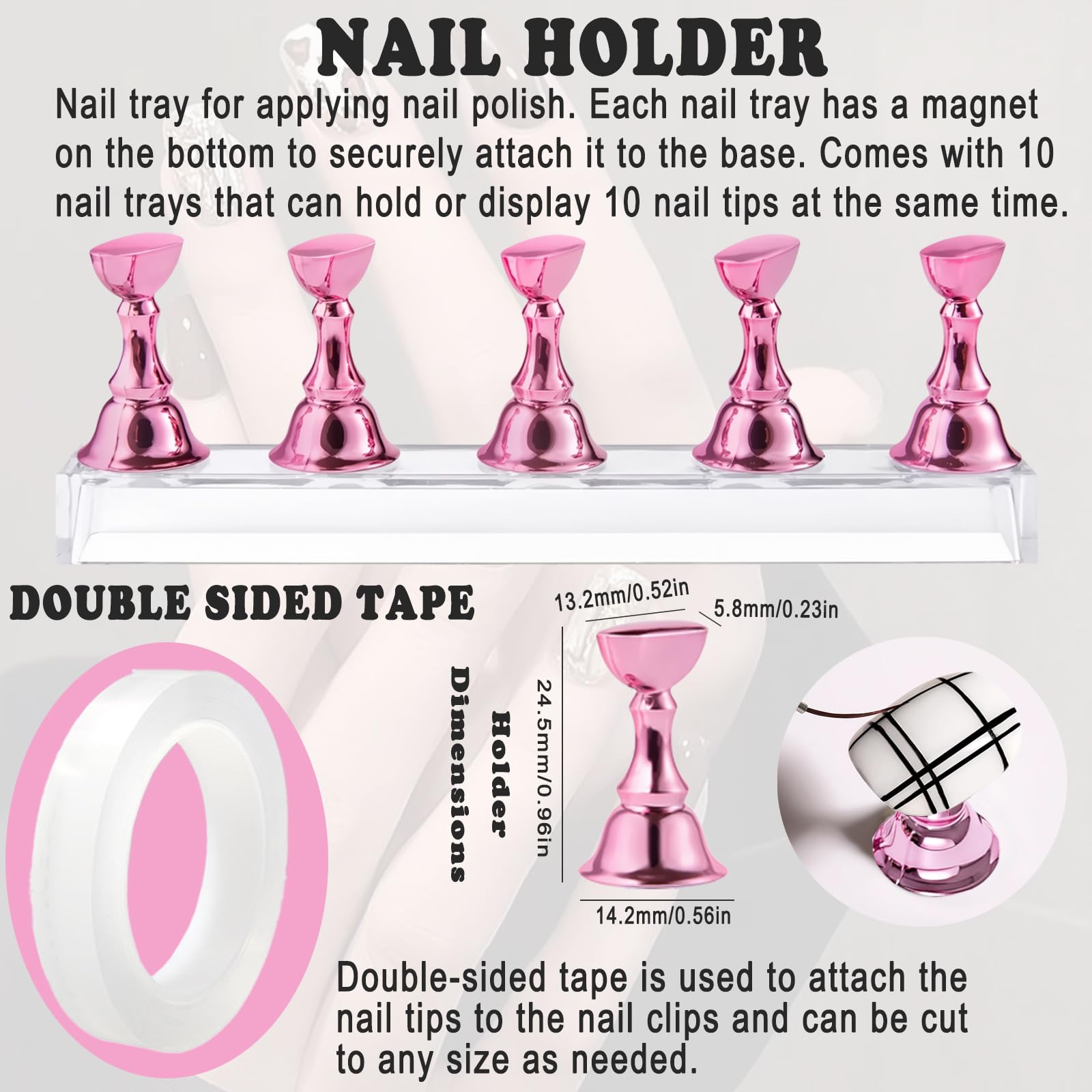 HAIY striping tape rolls and angled tweezers detail for crisp lines and precise placement