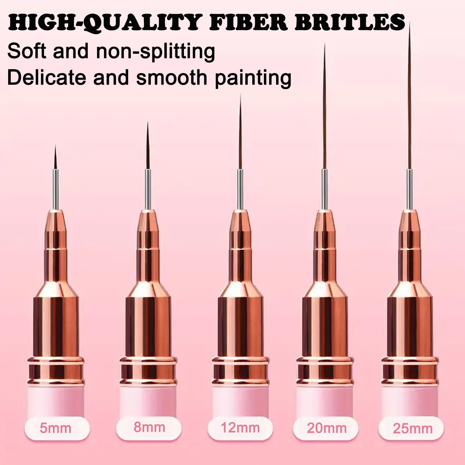 HAIY assortment of UV gel brushes for smooth application